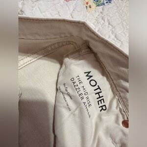 Cream-Coloured Mother Jeans, Skinny/Straight